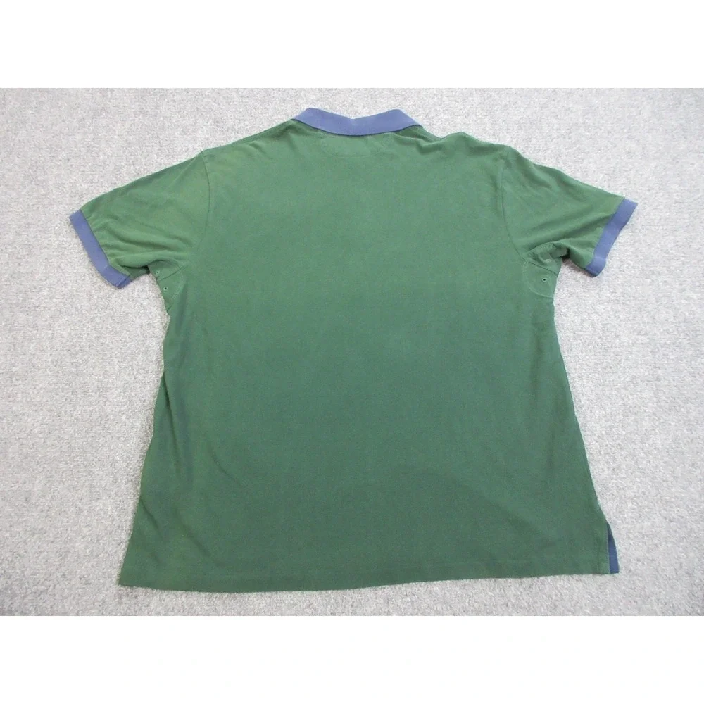 Ralph Lauren Polo Shirt Mens 1XB Green Rugby Patch Crest RLPC‎ Logo